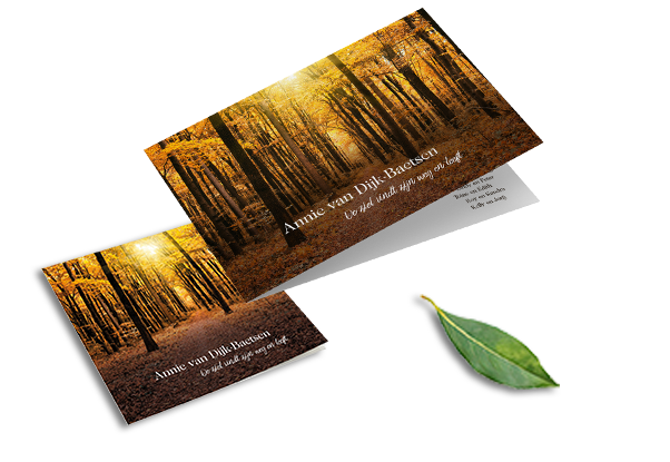 Over afscheidsdrukwerk